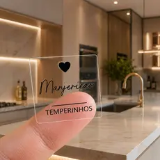 kit 60 Etiquetas Transparente Adesivas para Porta Temperos Condimento Decorativo