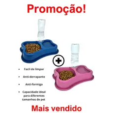 Kit Bebedouro e Comedouro Automático para Cães e Gatos - Anti-formiga, Mantém Água e Ração Frescas