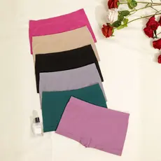 Kit 6 Calcinha Boxer Feminina de Microfibra Confortável Sem Costura e Modelagem Anatômica