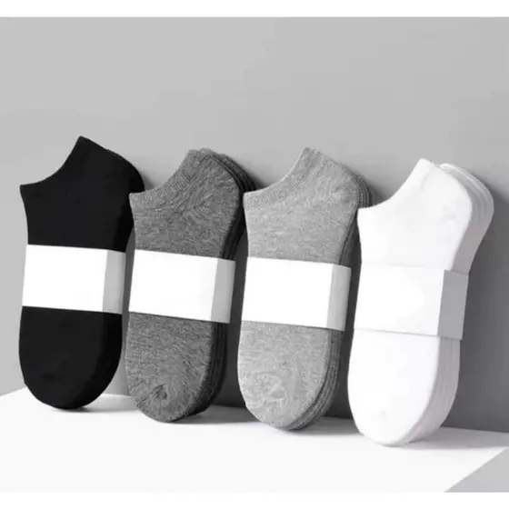 Conjunto de 12 pares de meias de algodão puro para homens e mulheres, envio imediato  Tamanho: Único (40a 46)