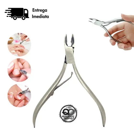 Alicate para Cutículas Original Line Safira Aço Inox Profissional Esterilizável