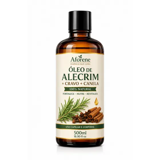Óleo Vegetal de Alecrim Cravo Canela 100% Puro Oleo Para Cabelo Umectação Capilar