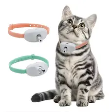 Brinquedo Laser Para Gatos Animais De Estimação USB Coleira De Gato LED Com Luz Brinquedos