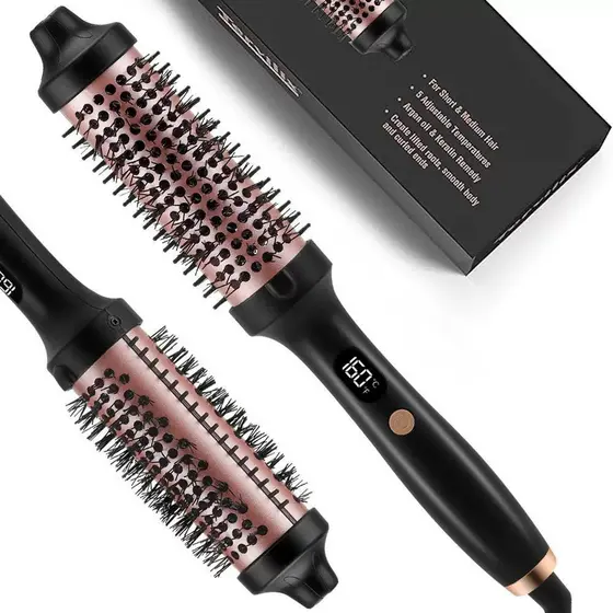 Escova Alisador Elétrica Quente Cabelo Com 2 Em1 Modelador 110V 220V