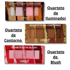 Jogo Com 3 Quartetos Ludurana Blush + Contorno + Iluminador ** Nova Embalagem Ecológica**