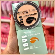 Pó Facial Compacto Ultrafino Matte à Prova D'Água - 200 a 205 Maxlove