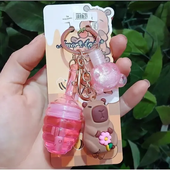 Lip OIL Brilho Labial Potinho Mel Chaveiro Capivarinha - Amor Anjo