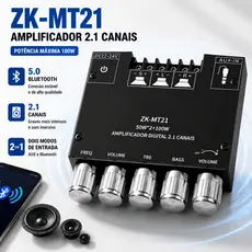 Placa Amplificadora Digital ZK-MT21 Para Canal Bluetooth 2.1 De Baixo Tom 5.0