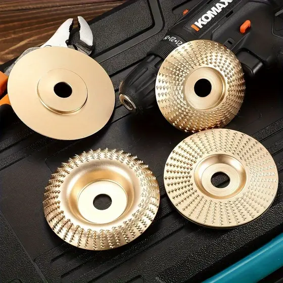 Jogo 4 peças Disco De Desbaste Madeira para Esmerilhadeira 100mm 4 polegadas