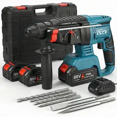 Martelete Furadeira de Impacto Rompedor Elétrico Bivolt + 2Baterias E Acessório Professional