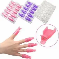 Kit com 10 Dedeiras Para Unhas Remoção De alogamentos, esmaltação em gel Clip de remoção