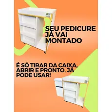 Carrinho Pedicure funcional com rodinhas Cirandinha Podóloga Manicure