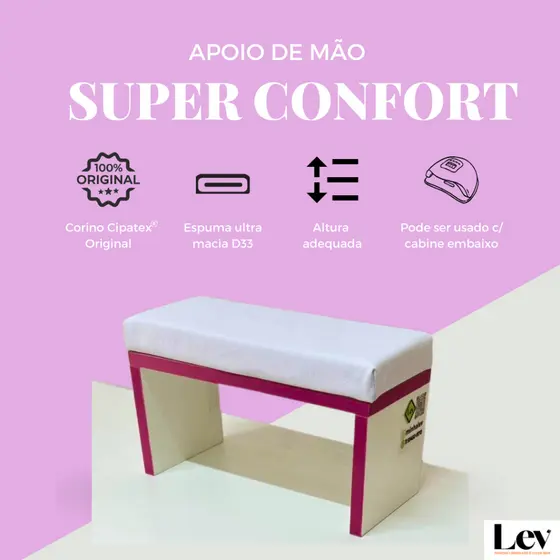 Apoio de mão Super Confort para Manicure Nail Designer Salão