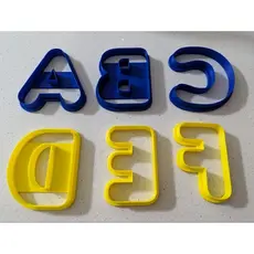 Kit Cortador Molde Letras 10 cm tamanhos Alfabeto Biscuit Pasta Americana Confeitaria,carimbo para cerâmica