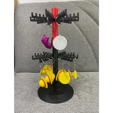 Expositor Giratório De Joias Rainlovei , Organizador Para Anéis ,Colares E Chaveiros /Suporte  plástico para joias preto