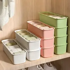 Caixa de armazenamento empilhável 5 Divisórias para meias multifuncionais para armazenamento de roupas íntimas