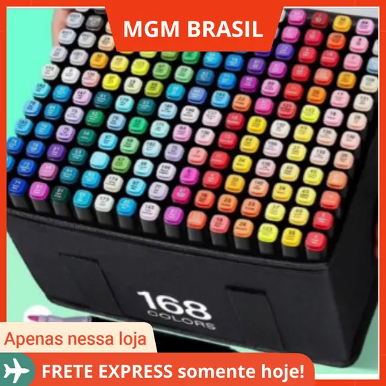 48 / 36 /24 / 12 Cores Touch marker Caneta Canetinhas Profissional Marcadora Com Ponta Dupla