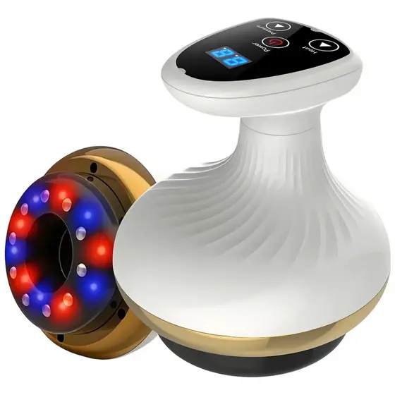 Massageador Corporal Ventosa Elétrica Anticelulite Vacuoterapia LED 9 Níveis + Óleo Massagem
