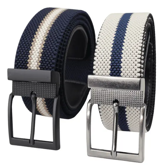 Kit 2 Cinto Masculino Elástico Premium Dupla Face Fivela Removível Confortável 2 em 1 41050K2