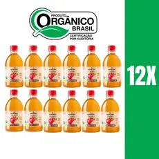 Vinagre de Maça Orgânico 4,2 Acidez 4 Estações - Kit com 12 Unidades de 450ml cada
