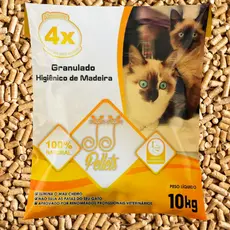 Areia Granulado Higiênico de Madeira para Pets – Alta Absorção e Controle de Odores 10kg
