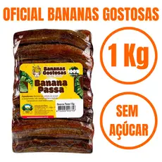 Bananas Gostosas 1 Kg Banana Passa Desidratada Natural/Sem Açúcar