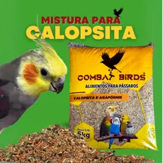 Semente de Calopsita Mix Premium 5KG – Nutrição Completa para seu Pássaro Combat Birds