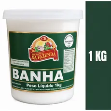 Banha Suína do Torresmo Gordura Suína Artesanal Balde 1Kg - PRODUTOS DA FAZENDA