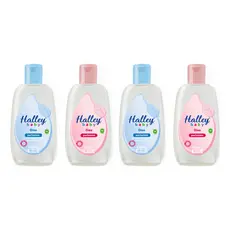 4 Óleos Infantis Halley Baby Azul E Rosa Previne Assaduras
