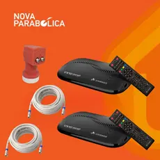 2 Receptor TV HD Satélite Bivolt Vivensis VX10 Parabolica Digital Sitio Fazenda + Lnbf Duplo +2cabos