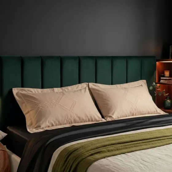 Kit Ate 10 Cabeceiras De Cama Casal King Queen Solteiro Modulada 45x20 Moderna Aveludada Autocolante