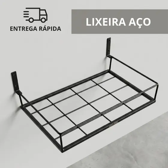 Lixeira de Parede Dobrável Para Área Interna e Externa Grande