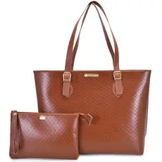 Bolsa Feminina Shopper Casual Grande Faculdade Trabalho Notebook Sacola Alça De Ombro + Necessaire