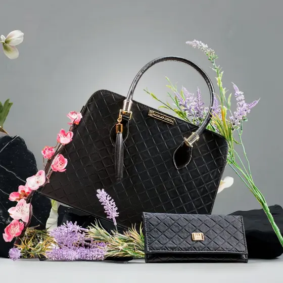Bolsa Feminina Pasta Casual Tote Pasta De Ombro e Transversal + Carteira Feminina