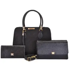 Bolsa Feminina Tote Angike Casual Média + Bolsa Tranversal Balada Festa + Carteira