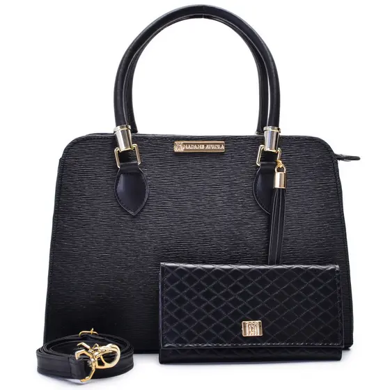Bolsa Feminina Angike Casual Tote Média Alça Tranversal De Ombro + Carteira Feminina