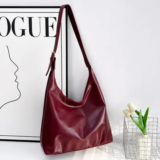 Bolsa Feminina Transversal E Ombro Luxo Couro Sintético Macio Grande Alça Ajustável Casual