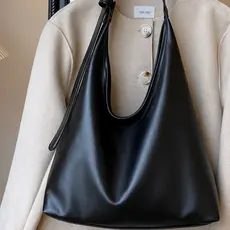Bolsa Feminina Transversal E Ombro Luxo Couro Sintético Macio Grande Alça Ajustável Casual