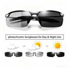 Óculos De Sol Fotocromáticos Polarizados Masculinos – UV400 , Escurecimento/Iluminação Automático Para Dirigir Diurnos E