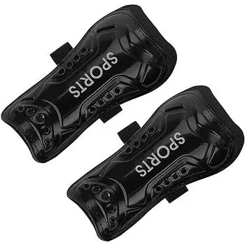 Caneleira Futebol Sports Equipamento De Proteção 18cm Preta