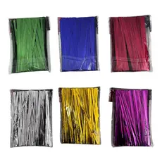 KIT PACOTE COM 520 PEÇAS DE ARAME PLASTIFICADO COLORIDO 10CM