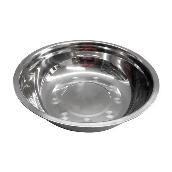 Kit 10 Tigelas Redonda Saladeira Bacia Em Aço Inox 23cm