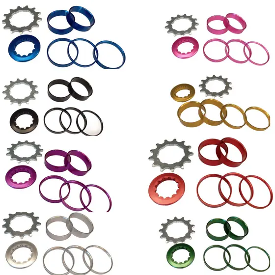 Adaptador kit Cog Single 13 Dentes Freeride Cassete K7 Cores