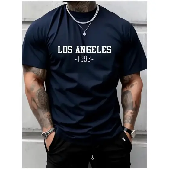 Camiseta masculina Los Angeles t-shirt blusa 100% algodao malha premium