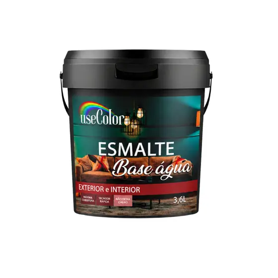 Tinta Esmalte 3,6L Fosco Base Água Ótima Cobertura Madeiras e Metais