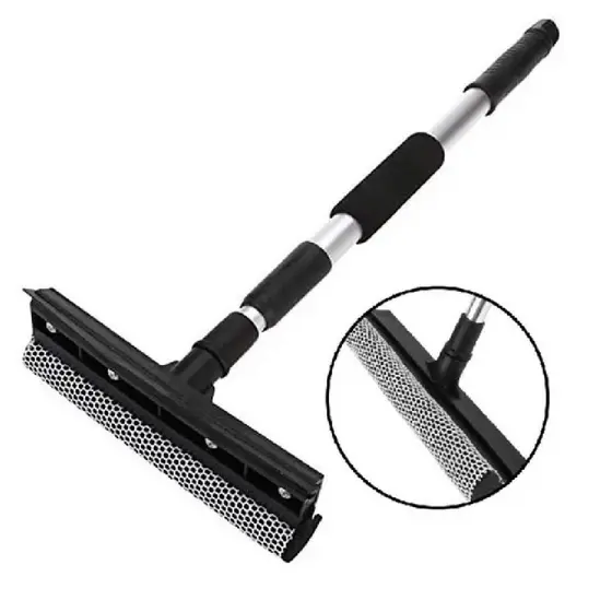 RODO LIMPA VIDROS MOP EXTENSIVEL JANELA SACADA DUPLO LAVA SECA RODINHO TELESCOPICO