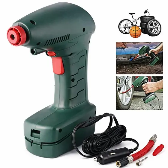 COMPRESSOR AR PORTATIL PISTOLA CALIBRADOR MINI AIR DRAGON AUTOMOTIVO PROFISSIONAL PNEU CARRO BOMBA AUTOMATICA MULTIUSO 1