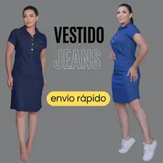 vestido lindo no jeans, vestido casual, de gola, soltinho, de botão