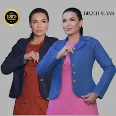 Casaco feminino, jaqueta jeans feminina social, jaqueta estilo blazinho muito confortável
