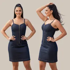 Vestido feminino estilo tubinho, vestido curto, colado justo, moda jeans